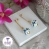 FLEURS DE CERISIER || Boucles d'Oreilles Crocheté en Spirales avec Perles "Miyuki"