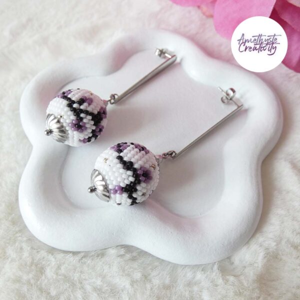 FLEURS DE CERISIER || Boucles d’Oreilles Crocheté en Spirales avec Perles “Miyuki”