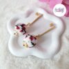 FLEURS DE CERISIER || Boucles d'Oreilles Crocheté en Spirales avec Perles "Miyuki"