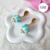 LEOPARD OF COLORS || Boucles d'oreilles Crocheté Acier Inoxydable en Spirales avec Perles "Miyuki"