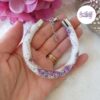 CHIC & ELEGANCE || Bracelet Crocheté Fait Main En Acier Inoxydable Et Perles “Miyuki”