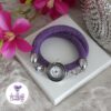 Bracelet Multi rang Montre Fait Main en Perles "Miyuki" Noires et Acier Inoxydable