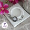 Bracelet Multi rang Montre Fait Main en Perles "Miyuki" Noires et Acier Inoxydable