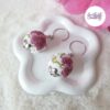 TELIA || Boucles D’oreilles Crochetées Fait Main Boules De 21 Mm En Perles “Miyuki" - Violet Parme