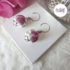 TELIA || Boucles D’oreilles Crochetées Fait Main Boules De 21 Mm En Perles “Miyuki" - Violet Parme