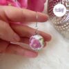 TELIA || Boucles D’oreilles Crochetées Fait Main Boules De 21 Mm En Perles “Miyuki" - Violet Parme
