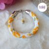 TELIA || Bracelet Crocheté Fait main en Perles “Miyuki” & Perles Ceramiques - Jaune Orange