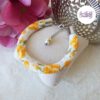 TELIA || Bracelet Crocheté Fait main en Perles “Miyuki” & Perles Ceramiques - Jaune Orange