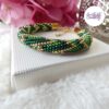 SELEN || Bracelet Crocheté Fait Main En Acier Inoxydable Et Perles “Miyuki”, Mesh en Crystal