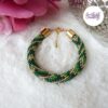 SELEN || Bracelet Crocheté Fait Main En Acier Inoxydable Et Perles “Miyuki”, Mesh en Crystal