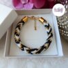 SELEN || Bracelet Crocheté Fait Main En Acier Inoxydable Et Perles “Miyuki”, Mesh en Crystal