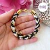 SELEN || Bracelet Crocheté Fait Main En Acier Inoxydable Et Perles “Miyuki”, Mesh en Crystal