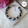 SELEN || Bracelet Crocheté Fait Main En Acier Inoxydable Et Perles “Miyuki”, Mesh en Crystal