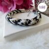 SELEN || Bracelet Crocheté Fait Main En Acier Inoxydable Et Perles “Miyuki”, Mesh en Crystal