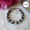 SELEN || Bracelet Crocheté Fait Main En Acier Inoxydable Et Perles “Miyuki”, Mesh en Crystal