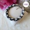 SELEN || Bracelet Crocheté Fait Main En Acier Inoxydable Et Perles “Miyuki”, Mesh en Crystal