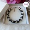 SELEN || Bracelet Crocheté Fait Main En Acier Inoxydable Et Perles “Miyuki”, Mesh en Crystal