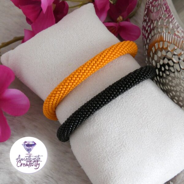 Bracelets Crochetés Fait Main Acier Inoxydable Et Perles “Miyuki” – Couleurs au choix