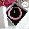 SPARKLING DREAMS || Bracelet Crocheté Fait Main En Acier Inoxydable Et Perles “Miyuki”