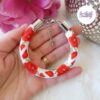 TELIA || Bracelet Crocheté Fait main en Perles “Miyuki” - Rouge