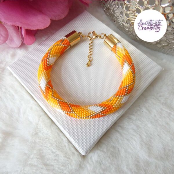 KYRESTIA || Bracelet Crocheté Acier Inoxydable en Spirales avec Perles “Miyuki”