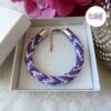 SELEN || Bracelet Crocheté Fait Main En Acier Inoxydable Et Perles “Miyuki”, Mesh en Crystal