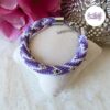 SELEN || Bracelet Crocheté Fait Main En Acier Inoxydable Et Perles “Miyuki”, Mesh en Crystal