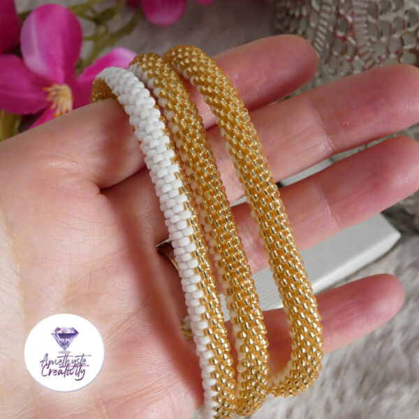 2 en 1 : Cordon pour Lunettes / Collier Acier Inoxydable Bicolor avec des perles ‘Miyuki’