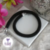 Bracelet Multi rang Montre Fait Main en Perles "Miyuki" Noires et Acier Inoxydable