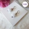 TELIA || Boucles d’oreilles crochetées boules de 17 mm en perles “miyuki” et en acier inoxydable