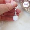 TELIA || Boucles d’oreilles crochetées boules de 17 mm en perles “miyuki” et en acier inoxydable