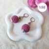 TELIA || Boucles d’oreilles crochetées boules de 17 mm en perles “miyuki” et en acier inoxydable