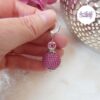 TELIA || Boucles d’oreilles crochetées boules de 17 mm en perles “miyuki” et en acier inoxydable