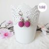 TELIA || Boucles d’oreilles crochetées boules de 17 mm en perles “miyuki” et en acier inoxydable