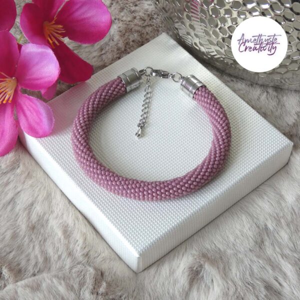 ❁ Collection “Telia” :  Bracelets Crochetés Fait Main Acier Inoxydable Et Perles “Miyuki” – Couleurs au choix