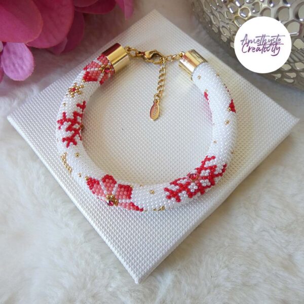 BIANCA || Bracelet Crocheté Fait Main En Perles “Miyuki” – Rouge