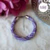 ARIA || Bracelet Crocheté Fait Main en Acier Inoxydable et Perles “Miyuki” - Violet