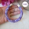 ARIA || Bracelet Crocheté Fait Main en Acier Inoxydable et Perles “Miyuki” - Violet
