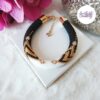 AMARIA || Bracelet Crocheté Fait Main en Acier Inoxydable et Perles “Miyuki” - Noir