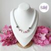 Collier Crocheté Fait Main En Acier Inoxydable Et Perles “Miyuki” & Ceramiques - Blanc Nacrée
