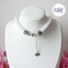 Collier Crocheté Fait Main En Acier Inoxydable Et Perles “Miyuki” & Ceramiques - Blanc Nacrée