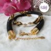 AMARIA || Collier Crocheté Fait Main en Acier Inoxydable et Perles “Miyuki”, Cristaux "Purecrystal" - Noir