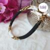 AMARIA || Collier Crocheté Fait Main en Acier Inoxydable et Perles “Miyuki”, Cristaux "Purecrystal" - Noir