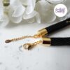 AMARIA || Collier Crocheté Fait Main en Acier Inoxydable et Perles “Miyuki”, Cristaux "Purecrystal" - Noir