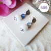 TELIA || Boucles d’oreilles crochetées boules de 17 mm en perles “miyuki” et en acier inoxydable