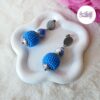 TELIA || Boucles d’oreilles crochetées boules de 17 mm en perles “miyuki” et en acier inoxydable