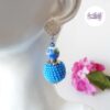 TELIA || Boucles d’oreilles crochetées boules de 17 mm en perles “miyuki” et en acier inoxydable