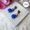 TELIA || Boucles d’oreilles crochetées boules de 17 mm en perles “miyuki” et en acier inoxydable