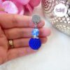 TELIA || Boucles d’oreilles crochetées boules de 17 mm en perles “miyuki” et en acier inoxydable