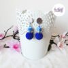 TELIA || Boucles d’oreilles crochetées boules de 17 mm en perles “miyuki” et en acier inoxydable